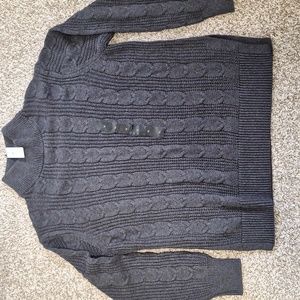 NWT Gray BR mockneck cable knit sweater